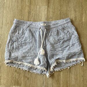 Womens Maurices Blue Stripe Shorts - M